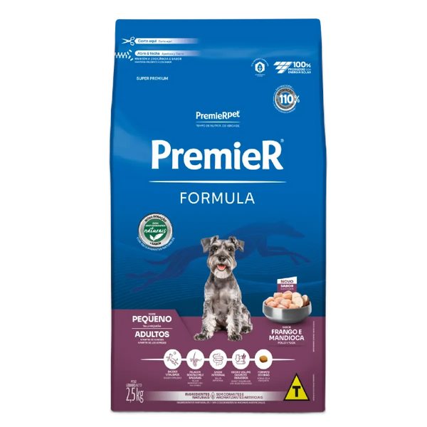 Ração Premier Formula Cães Adultos Porte Pequeno Frango e Mandioca 2,5kg