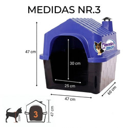 Casinha De Cachorro Durahouse N.3 Azul - Dura Pet