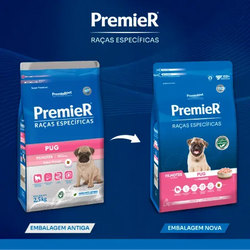 Ração Premier Raças Específicas Pug Cães Filhotes Frango 1kg