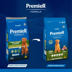 Ração Premier Formula Cães Adultos Portes Grande e Gigante Cordeiro e Cenoura 15kg