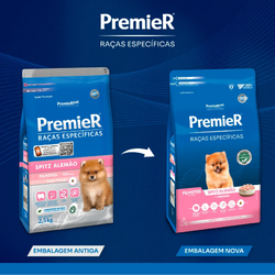 Ração Premier Raças Específicas Spitz Alemão Cães Filhotes Frango 1Kgs 2,5kg
