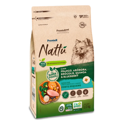 Ração Premier Nattú Frango, Abóbora e Super Foods para Cães Adultos de Porte Pequeno 1kg